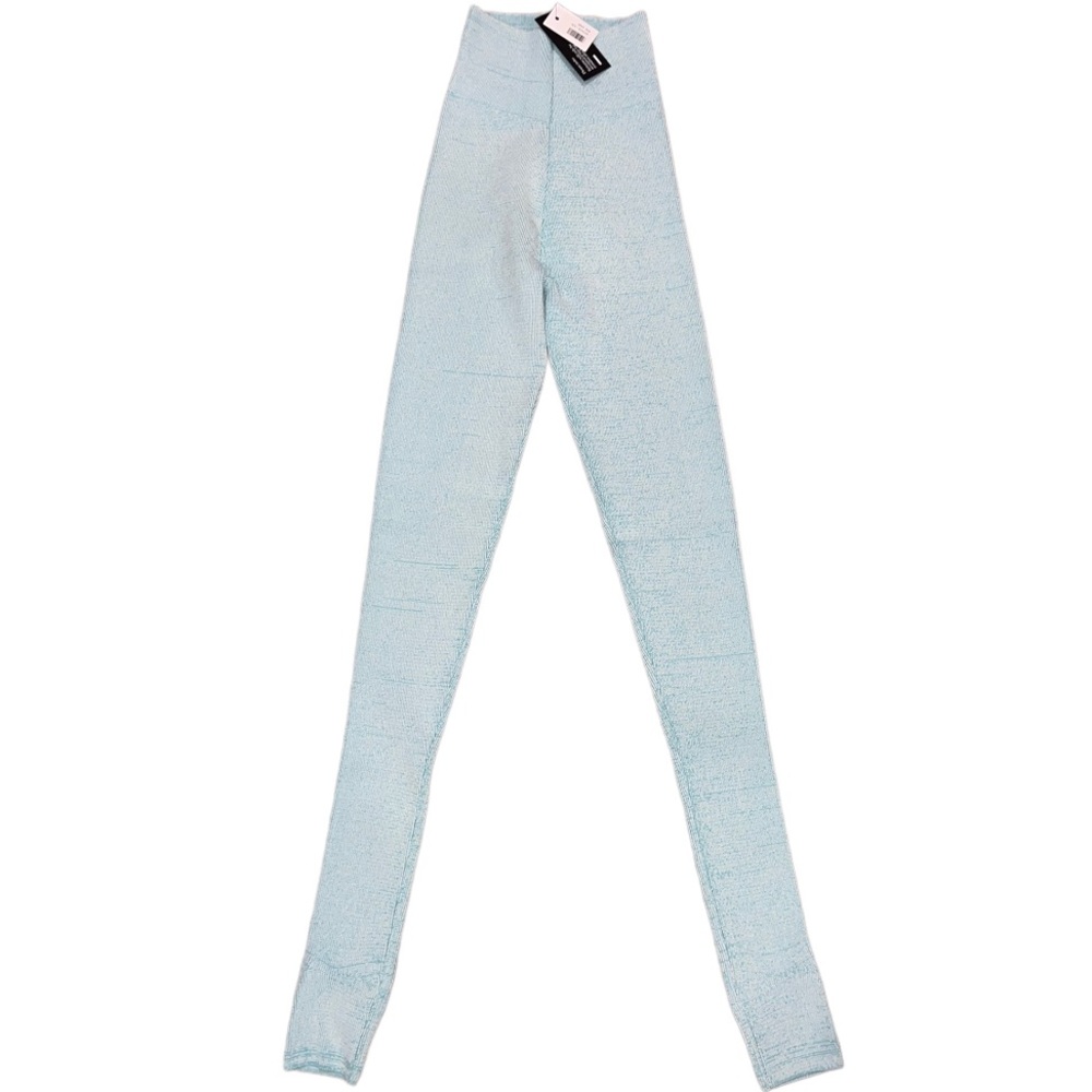 NWT Le Ore Rimini Stirrup Cuff Blue Marled Leggings Size Small - Picture 11 of 14